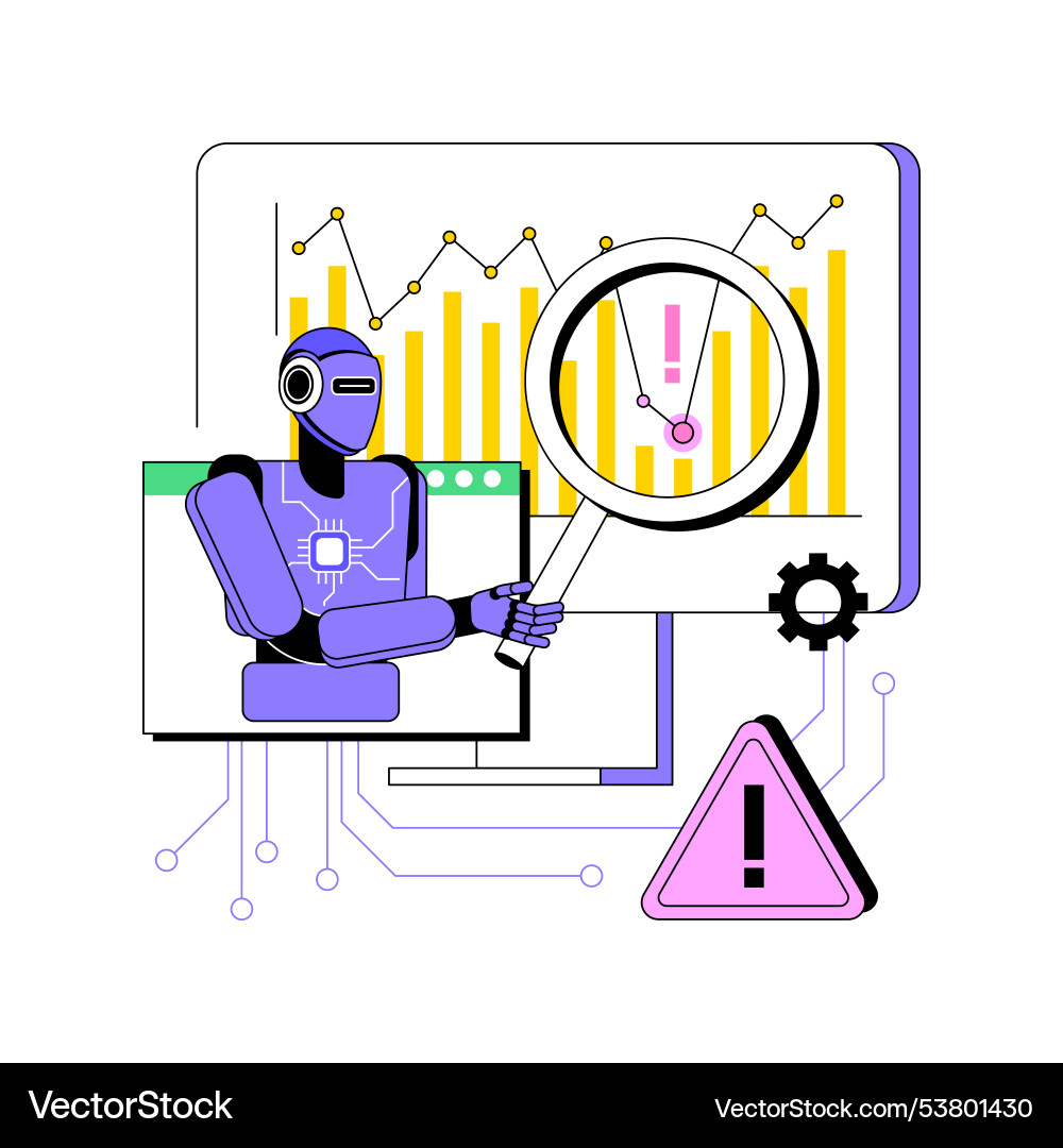 Ai-anomaly detection abstract concept Ai-anomaly detection abstract concept vector image