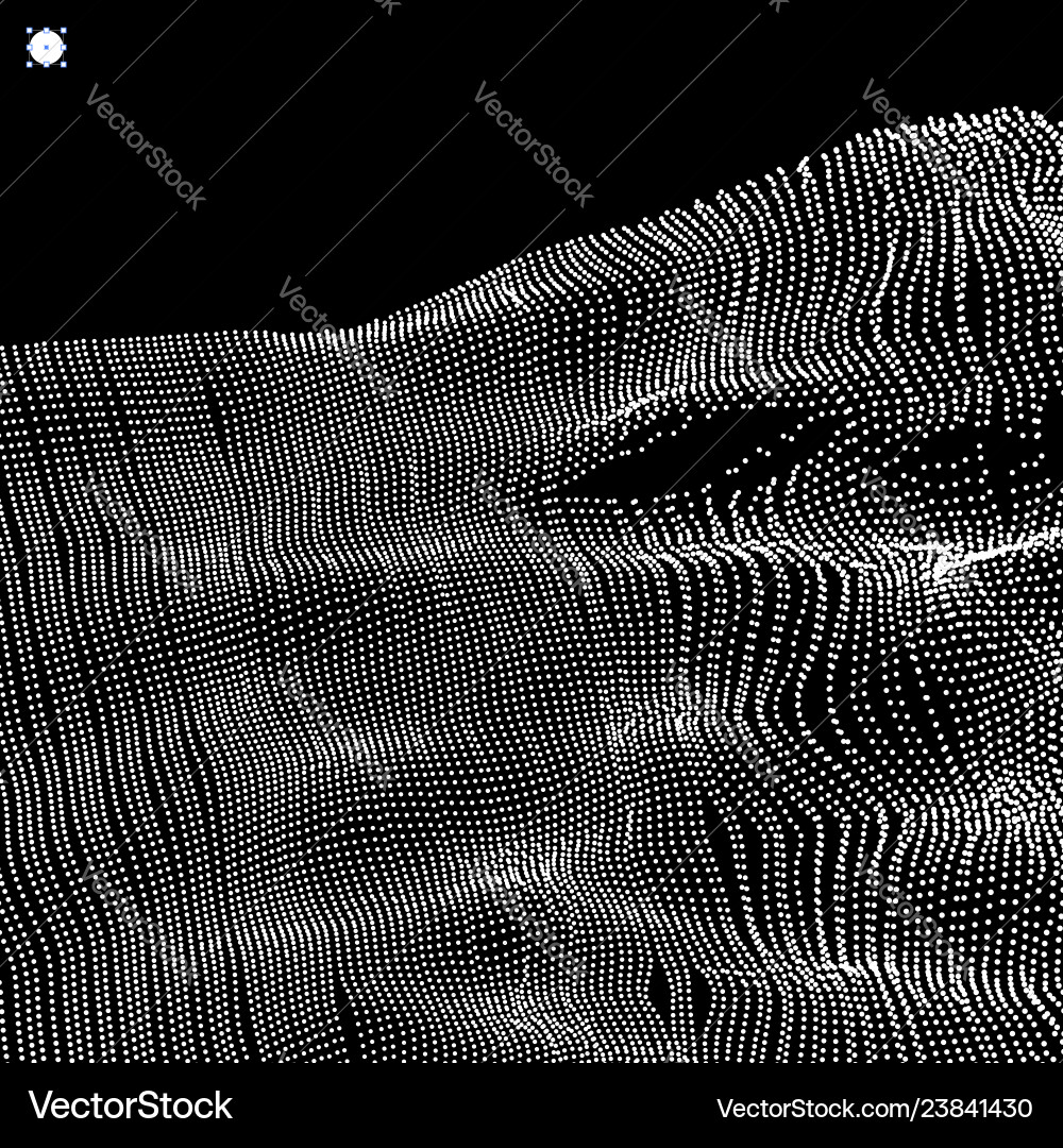 Array with dynamic particles 3d technology style Array with dynamic particles 3d technology style vector image