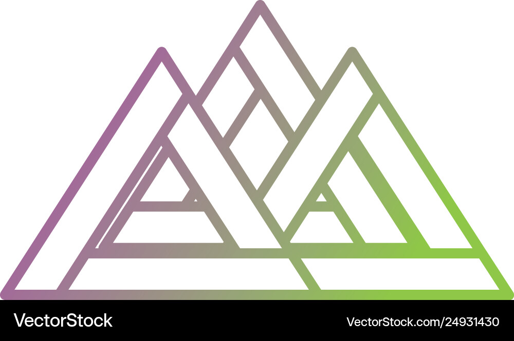 Business emblem with triangular shape Business emblem with triangular shape vector image