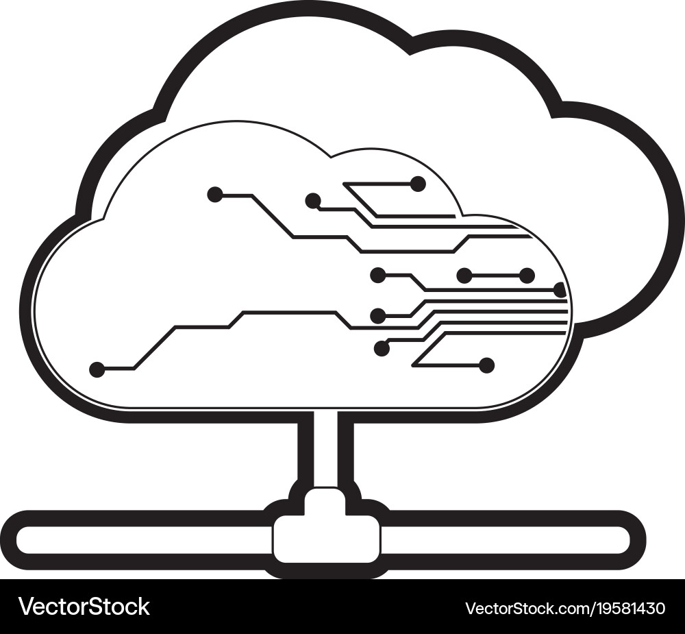 Cloud computing design Vector Image