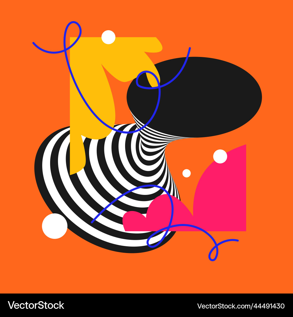 Composition with geometric shapes abstract Composition with geometric shapes abstract Vector Image