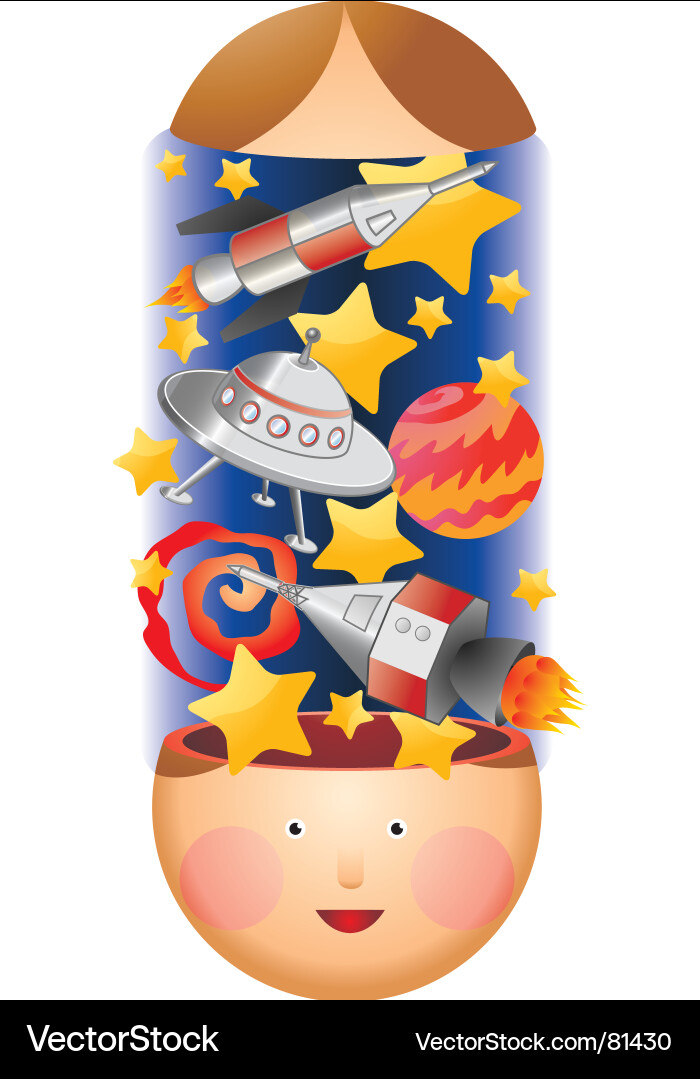 Cosmic Brainscape Vector Image