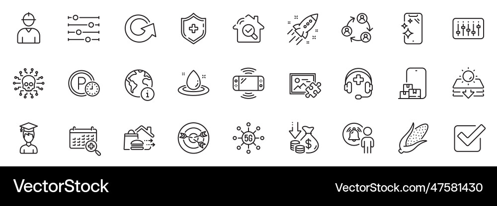Icons pack as food delivery online storage Icons pack as food delivery online storage Vector Image