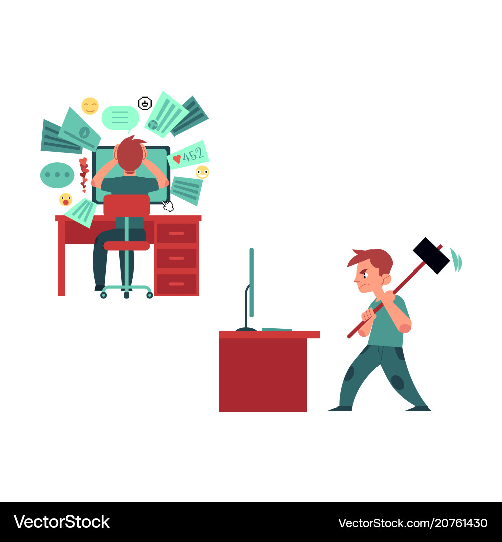 Information Overload Concept vector image