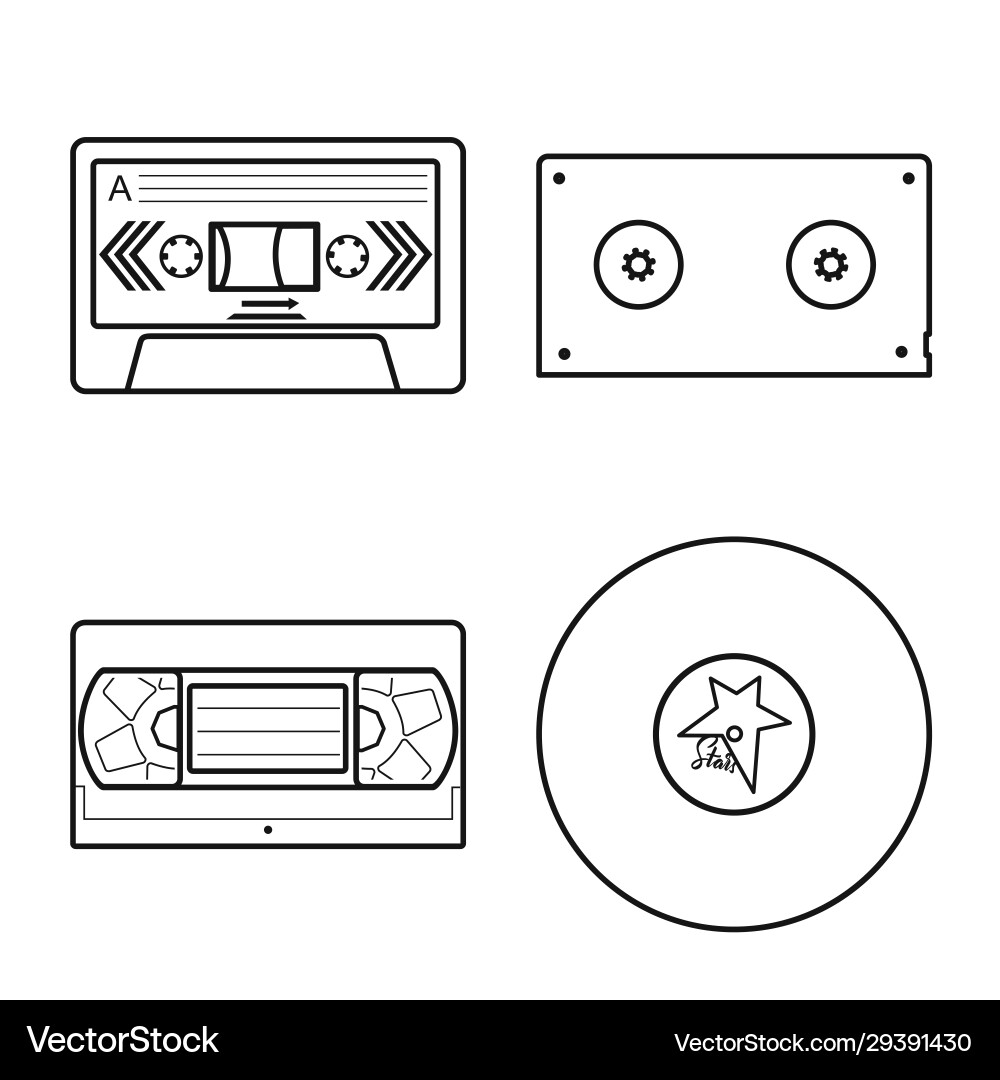 Isolated object player and device sign Isolated object player and device sign vector image