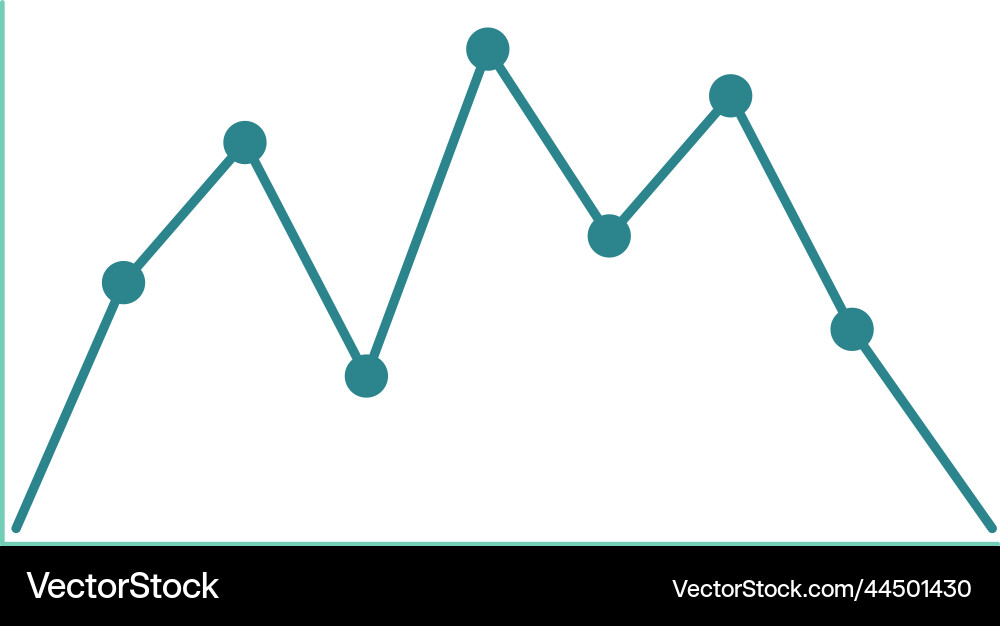 Line chart icon data graph business diagram Line chart icon data graph business diagram vector image