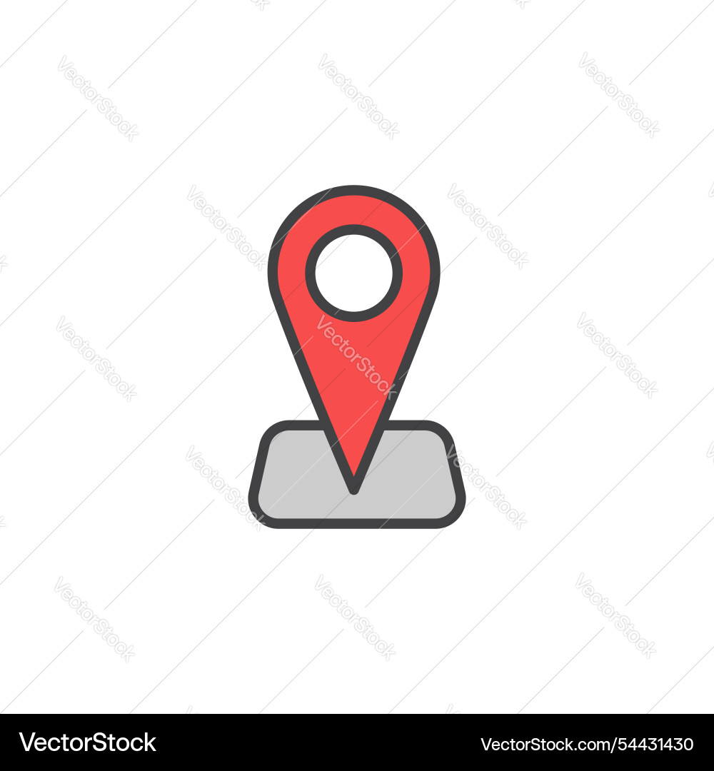Navigation pin icon in colored version Vector Image