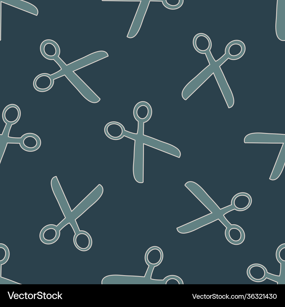 Scissors seamless pattern background Scissors seamless pattern background vector image