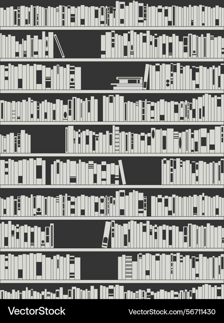 Shelf for storing books in the library Shelf for storing books in the library vector image