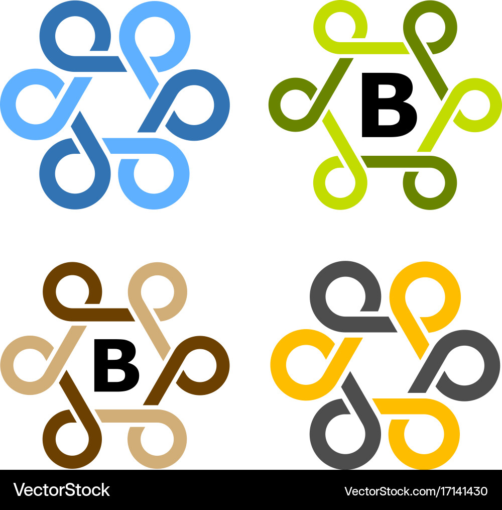 Simple loops frame symbol vector image