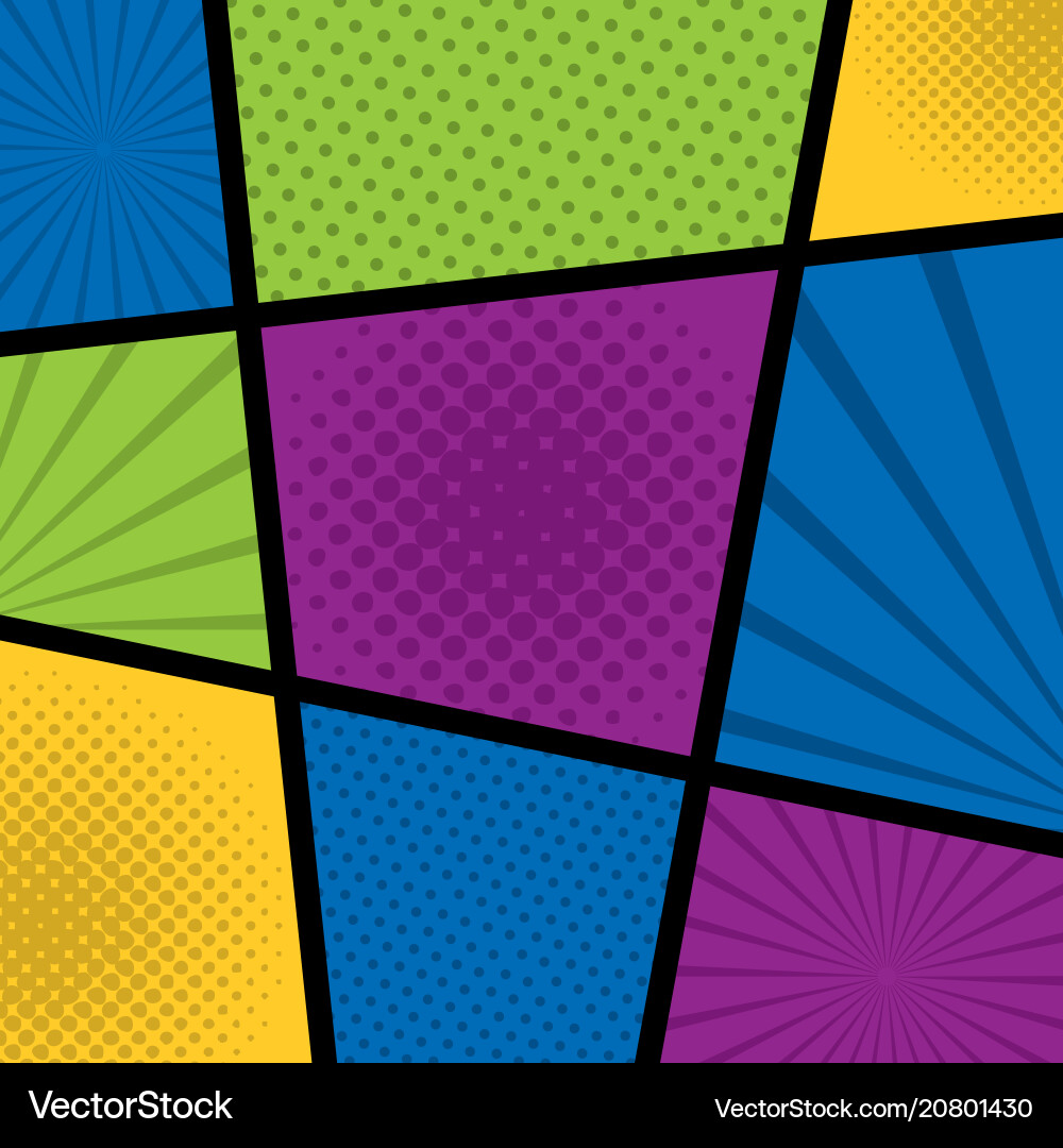 Sunburst Pop Art Background Vector Image