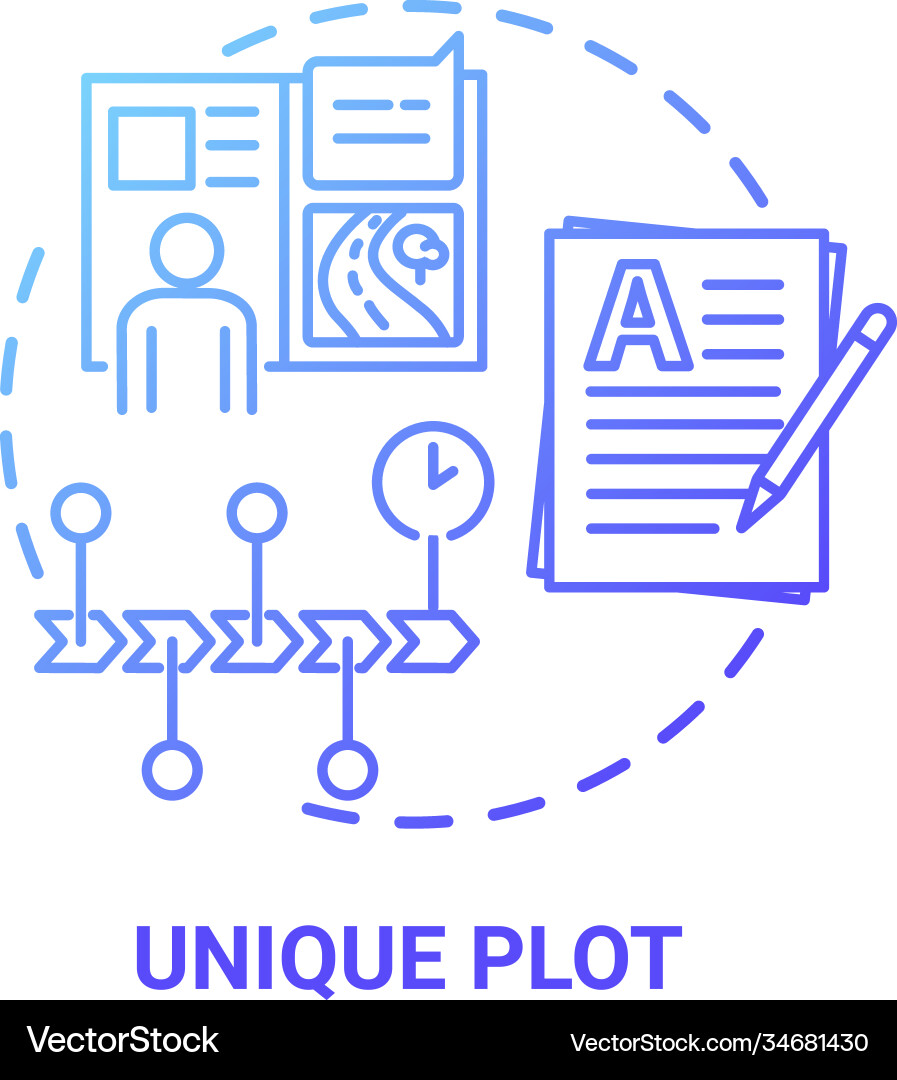 Unique plot concept icon Vector Image