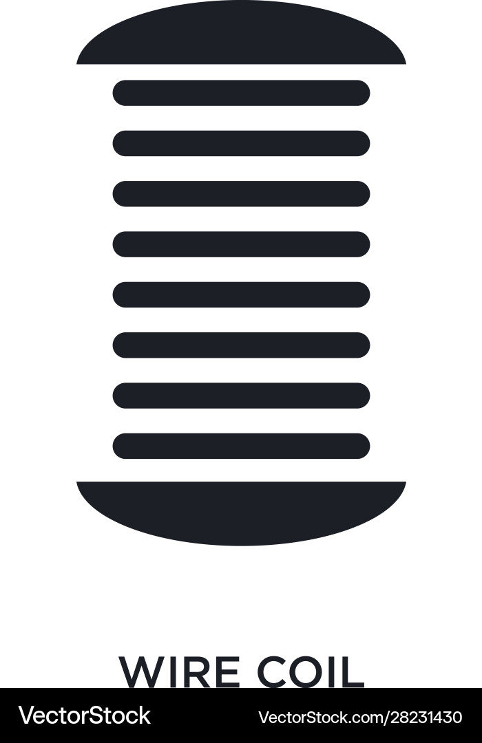 Wire coil isolated icon simple element from sew vector image