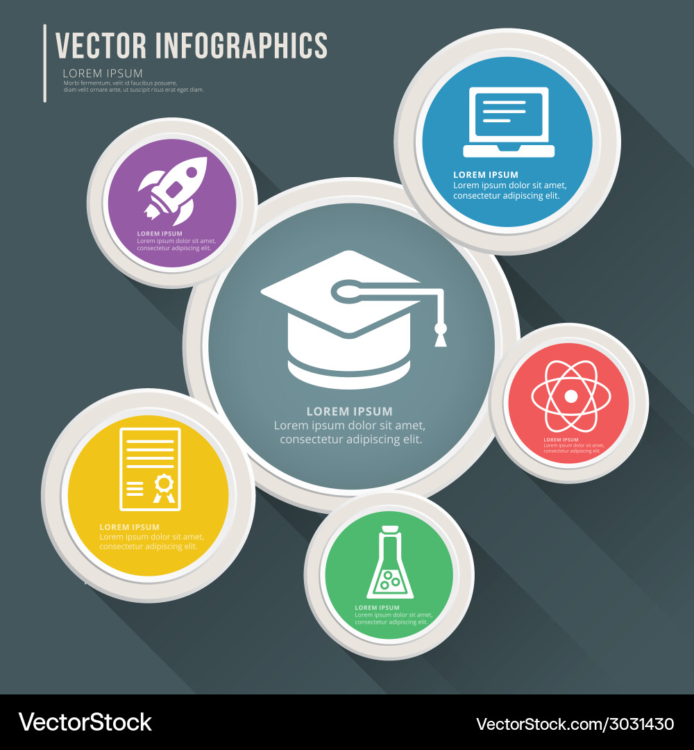Workflow Layout - Flat Icon Set vector image