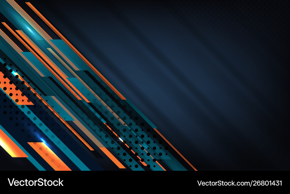Abstract technology background with dotted geometr Vector Image