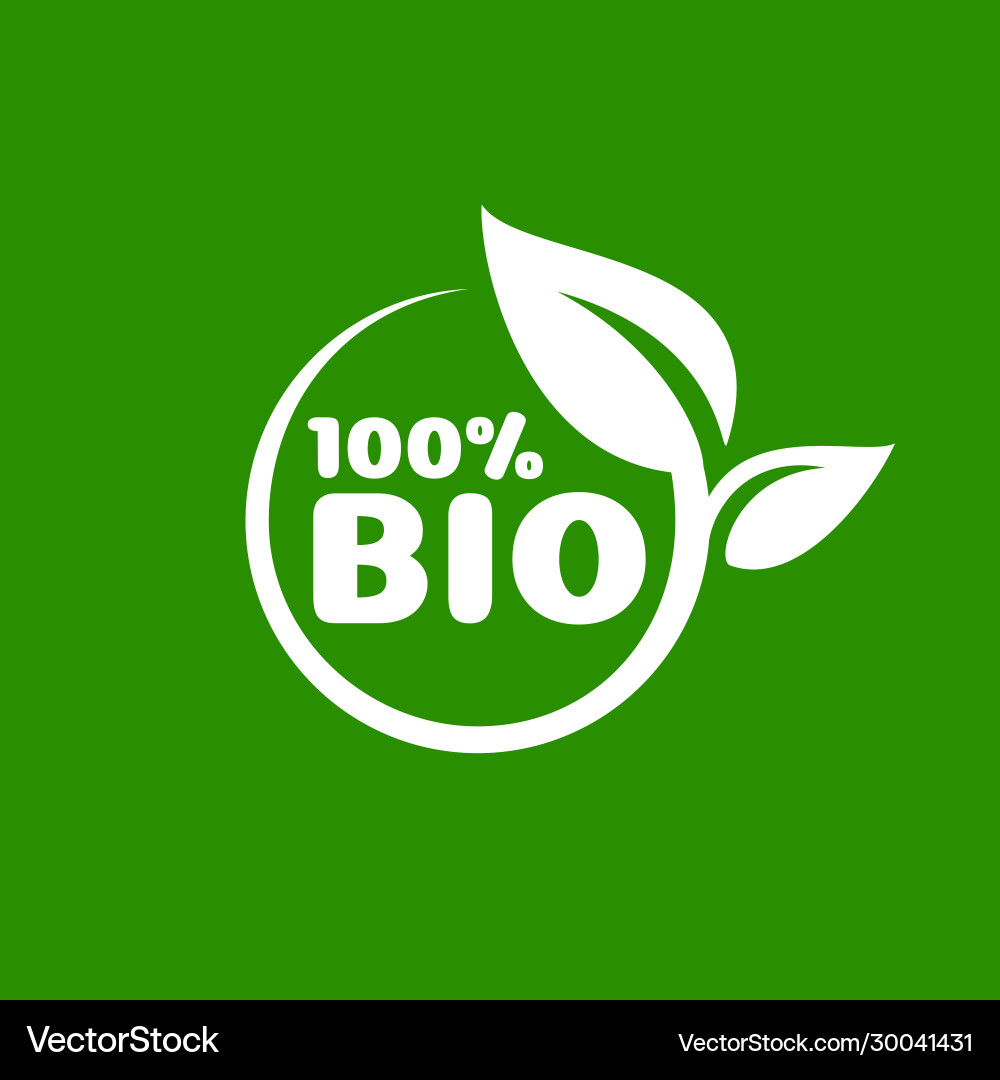 Bio green organic leaf a tree icon on white Bio green organic leaf a tree icon on white vector image