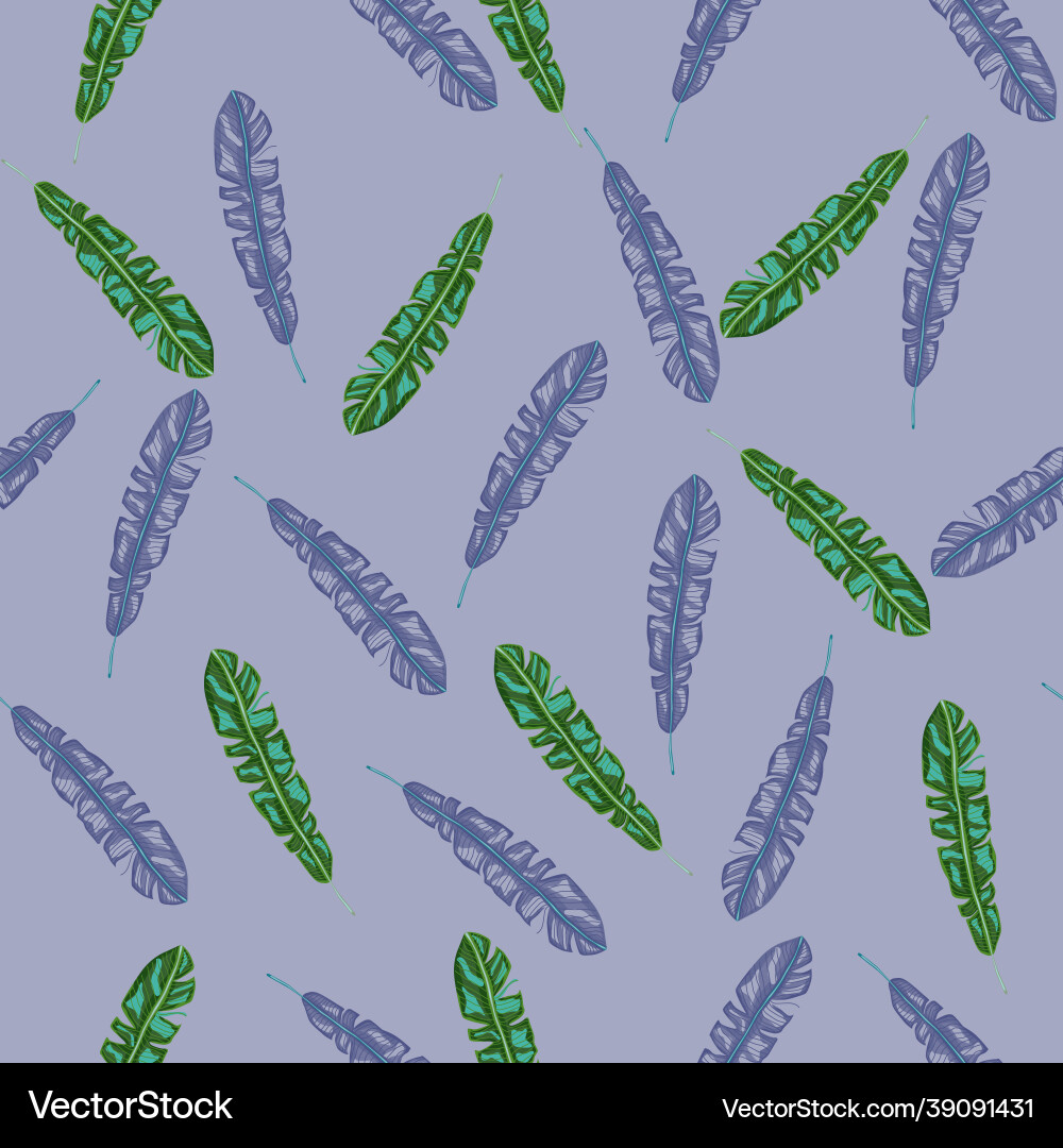 Botanical seamless pattern with random tropic Botanical seamless pattern with random tropic Vector Image