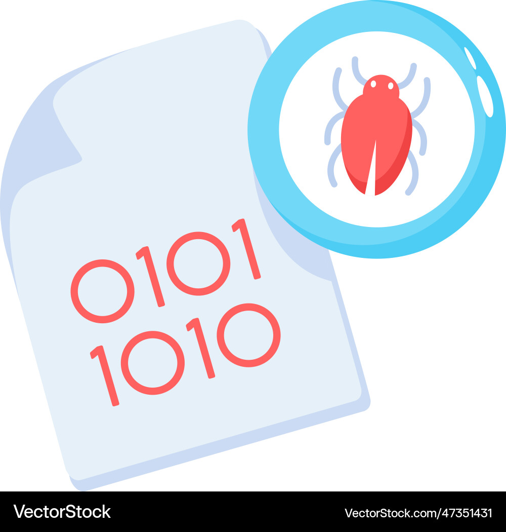 Codieren von Bug Vektorbild