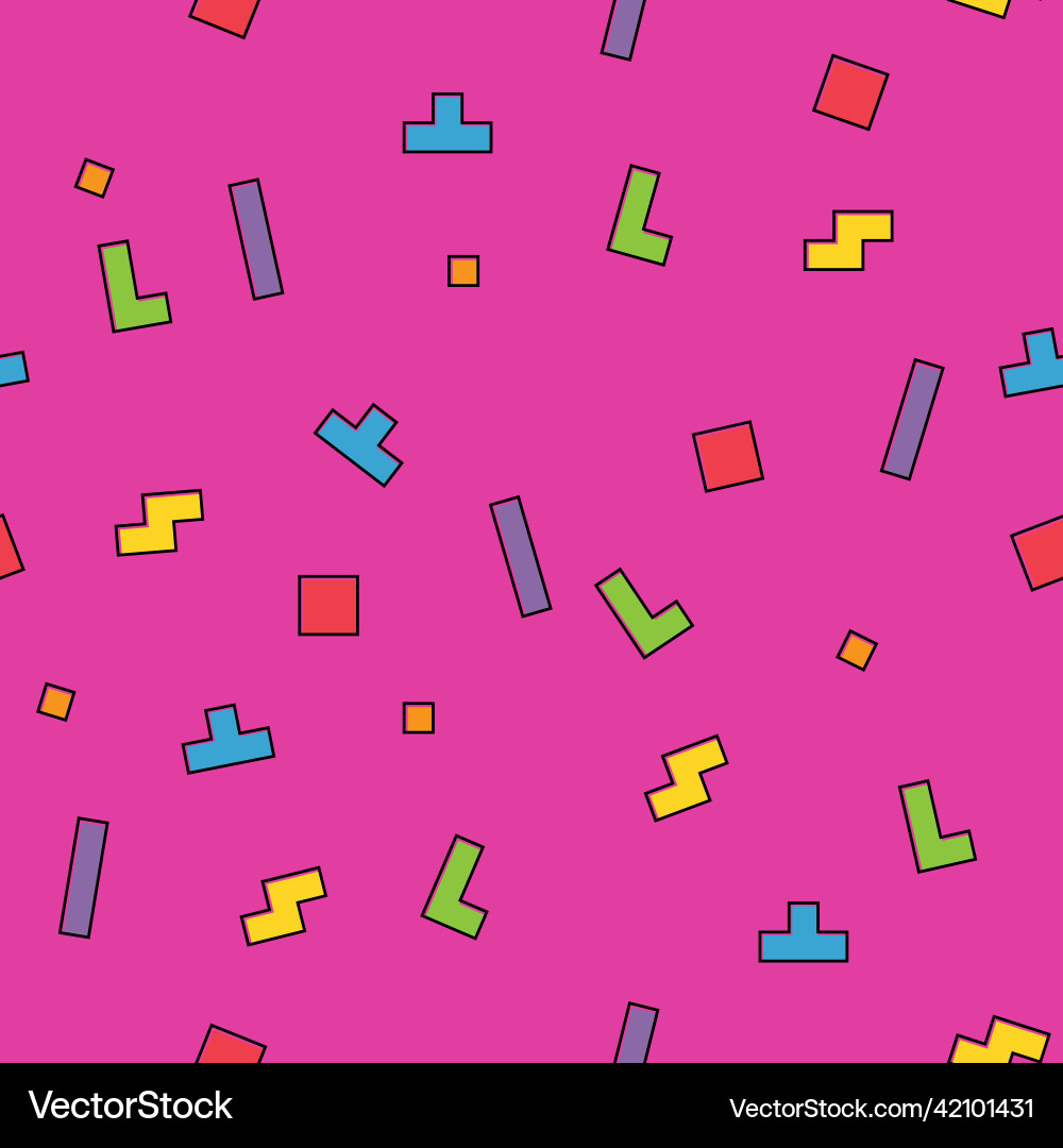 Color pixel design pattern puzzle style Vector Image