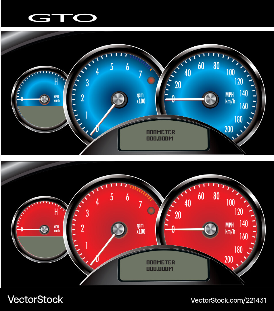 Dashboard Speedometer Vector Image