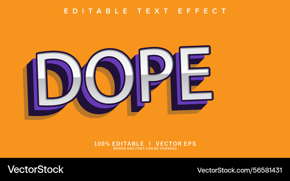 Dope text effect with modern style design Dope text effect with modern style design vector image