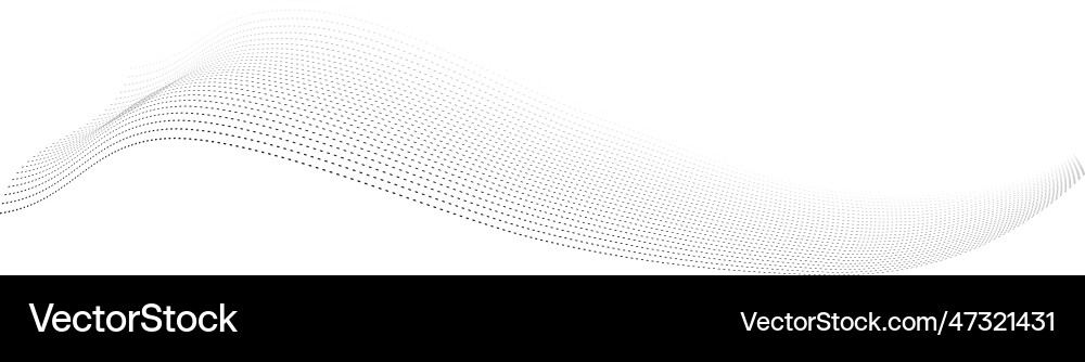 Dotted Wave Pattern - Flowing Lines Vector Image