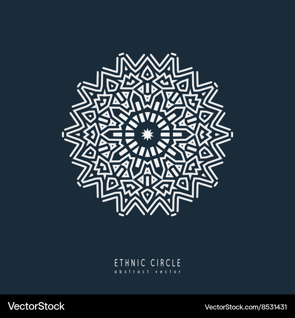 Ethnic mystical pattern with triangle and circles Ethnic mystical pattern with triangle and circles vector image