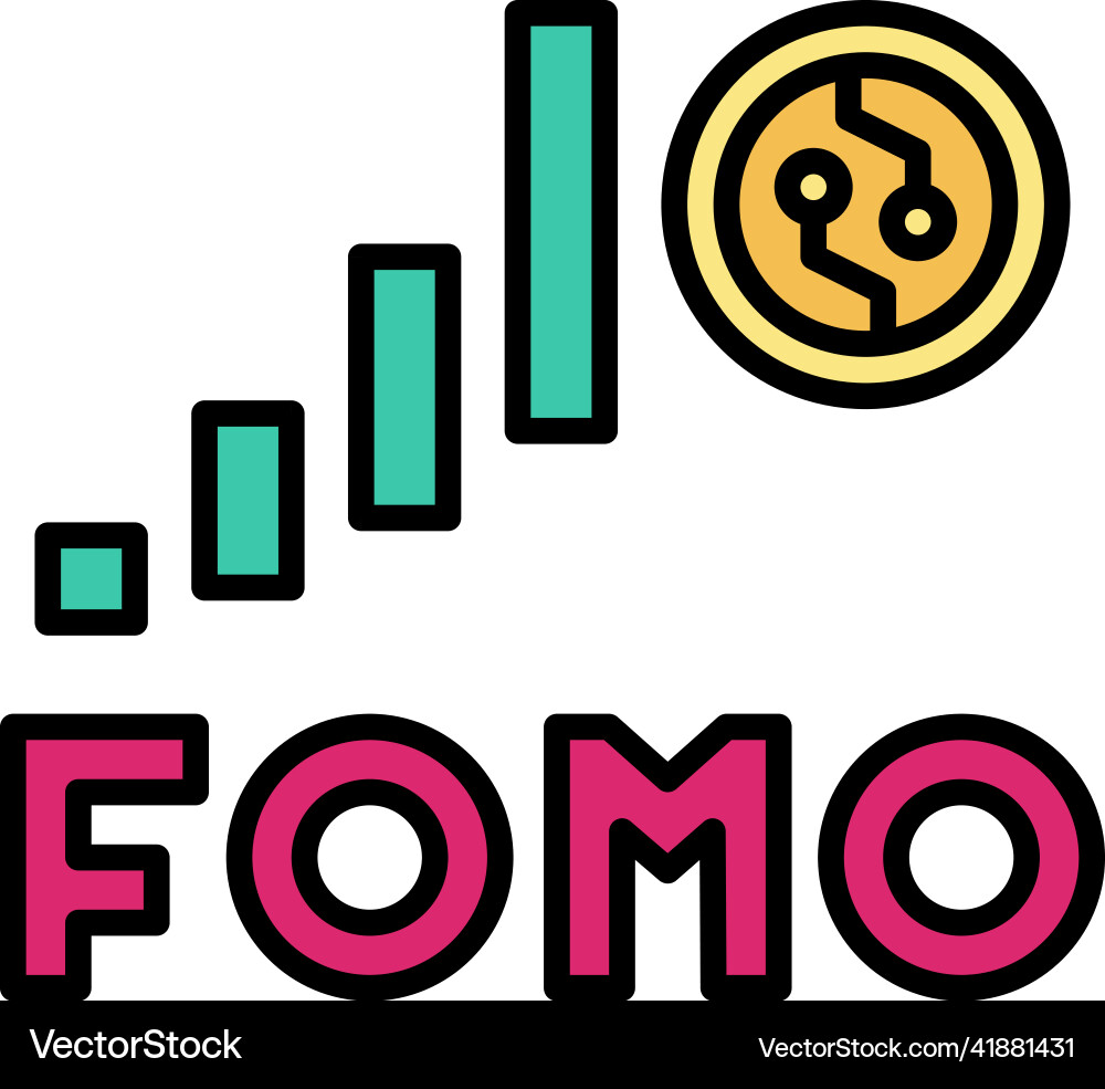 Fear of missing out icon crypto related – Royalty-Free Vector | VectorStock