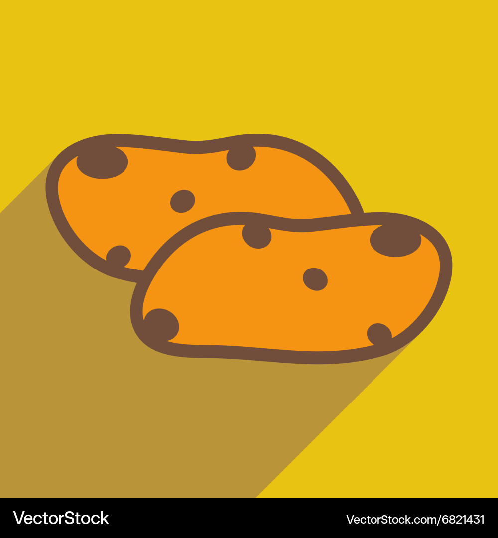Flat with shadow icon and mobile application Vector Image