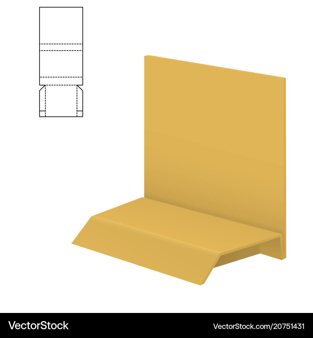 Folding package template Folding package template vector image
