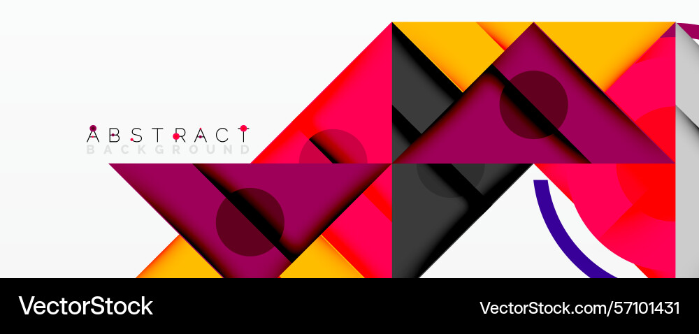 Geometric shapes overlap creating vibrant Vector Image