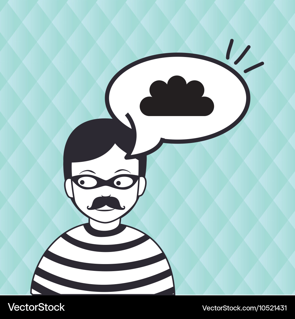 Hacker information app icon vector image