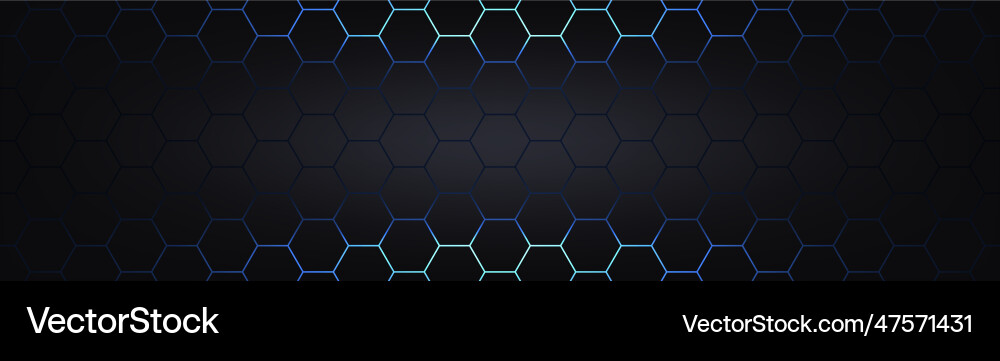 Hexagonal abstract technology background vector image