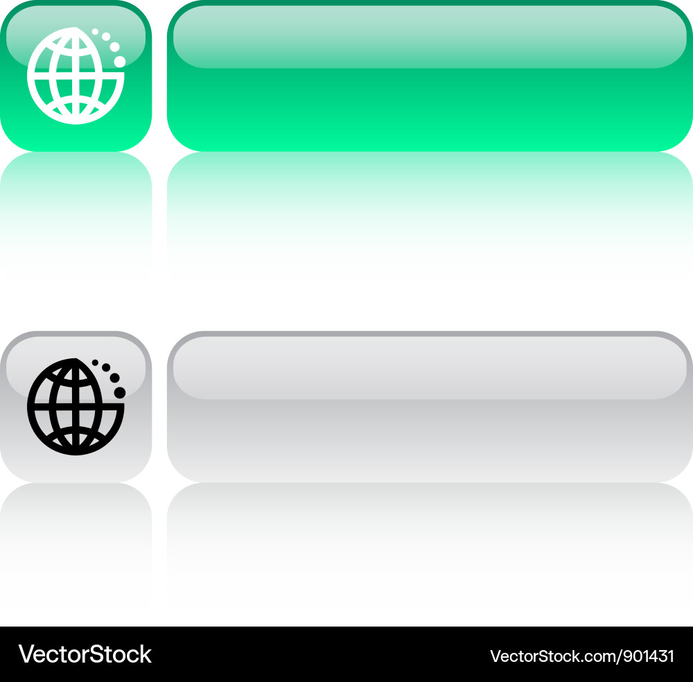 Internet web button vector image