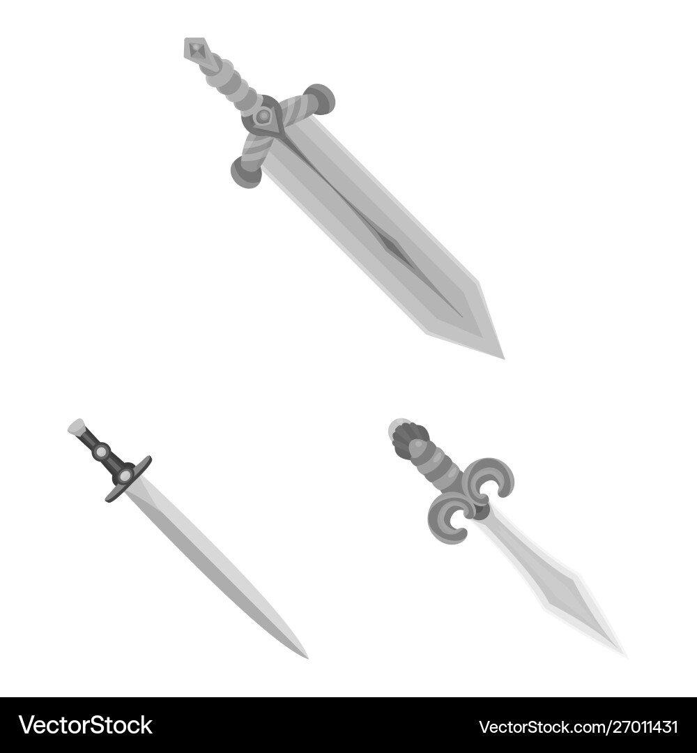 Isolated object sharp and blade logo set vector image