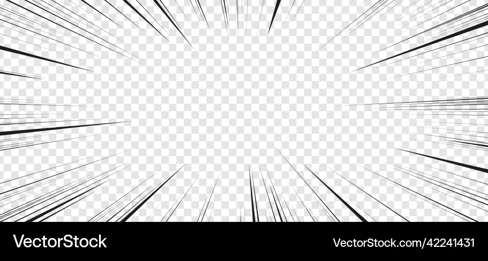 Manga background comics radial speed lines effect Manga background comics radial speed lines effect vector image