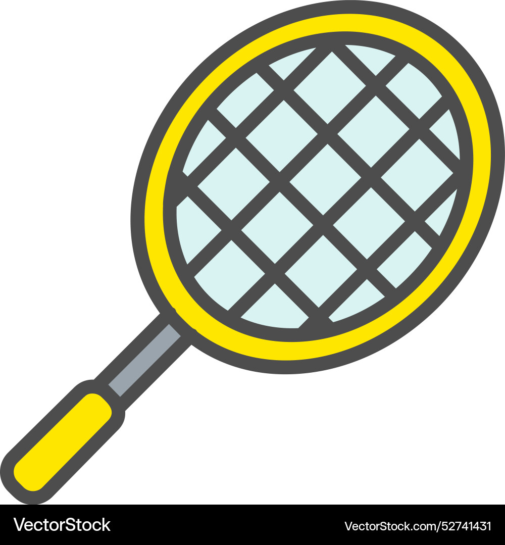 Racket line filled icon design Vector Image