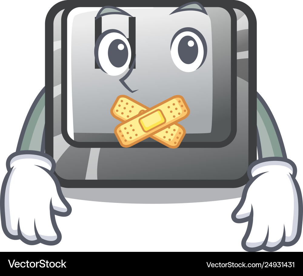 Silent button h on a character Silent button h on a character vector image