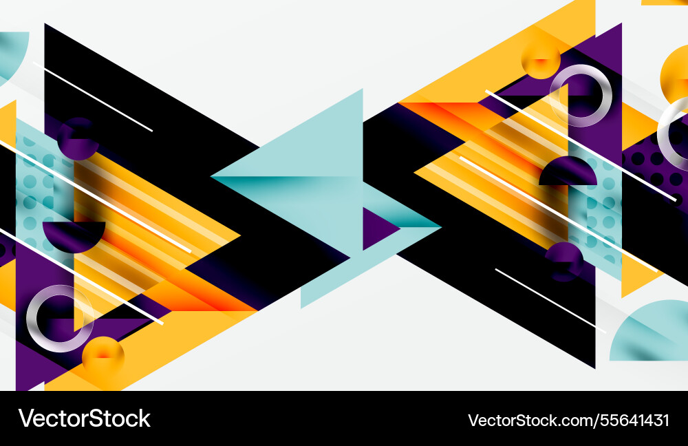 Sleek abstract background - layered triangles Vector Image