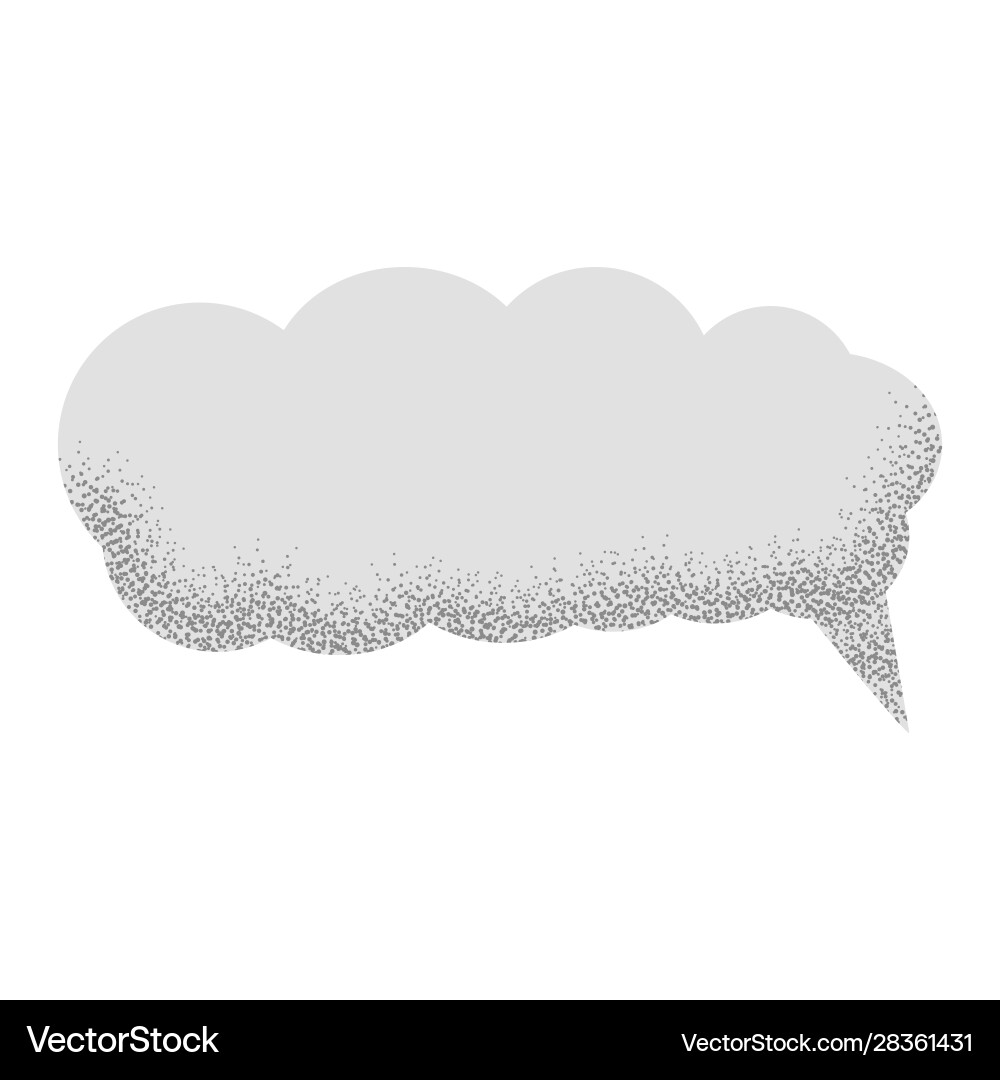 Speech empty bubble with noise sand texture Speech empty bubble with noise sand texture vector image