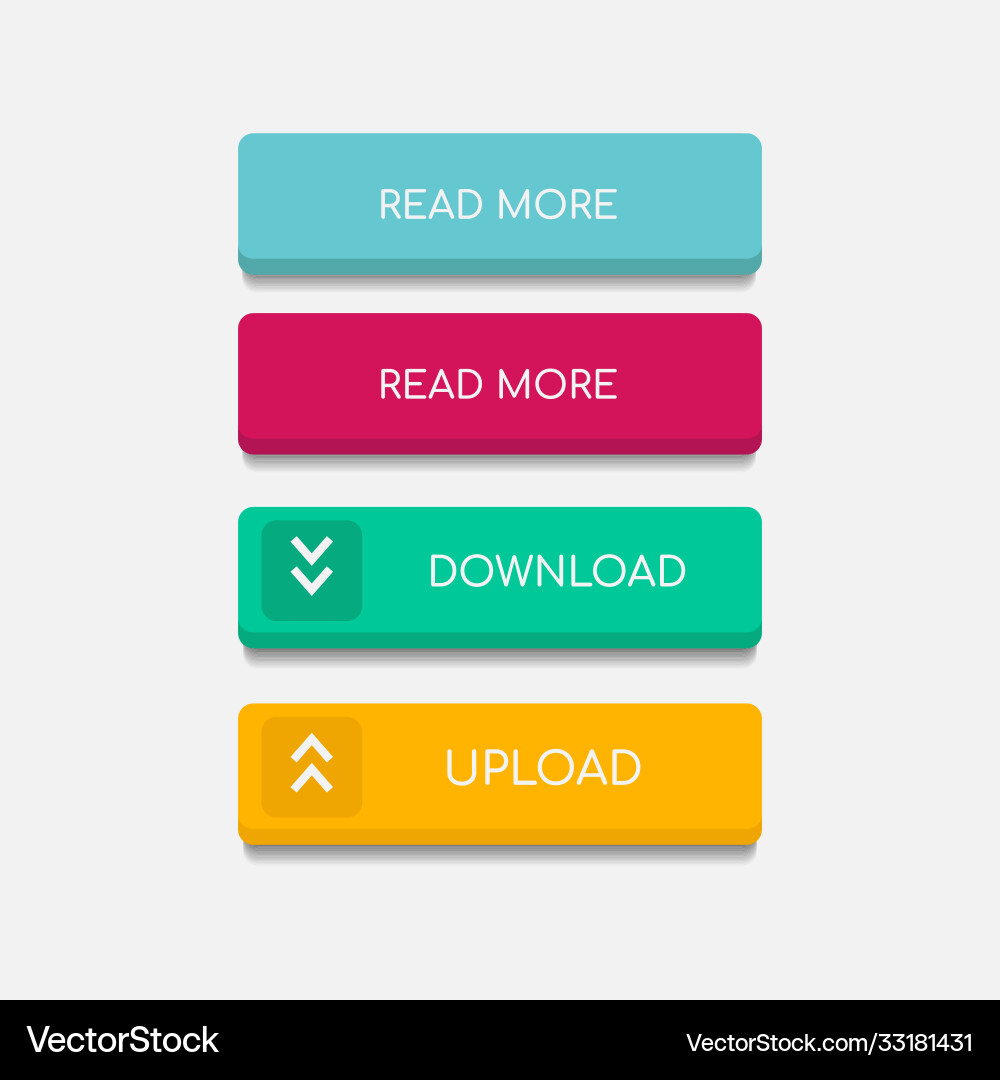 Web buttons flat design template Web buttons flat design template vector image