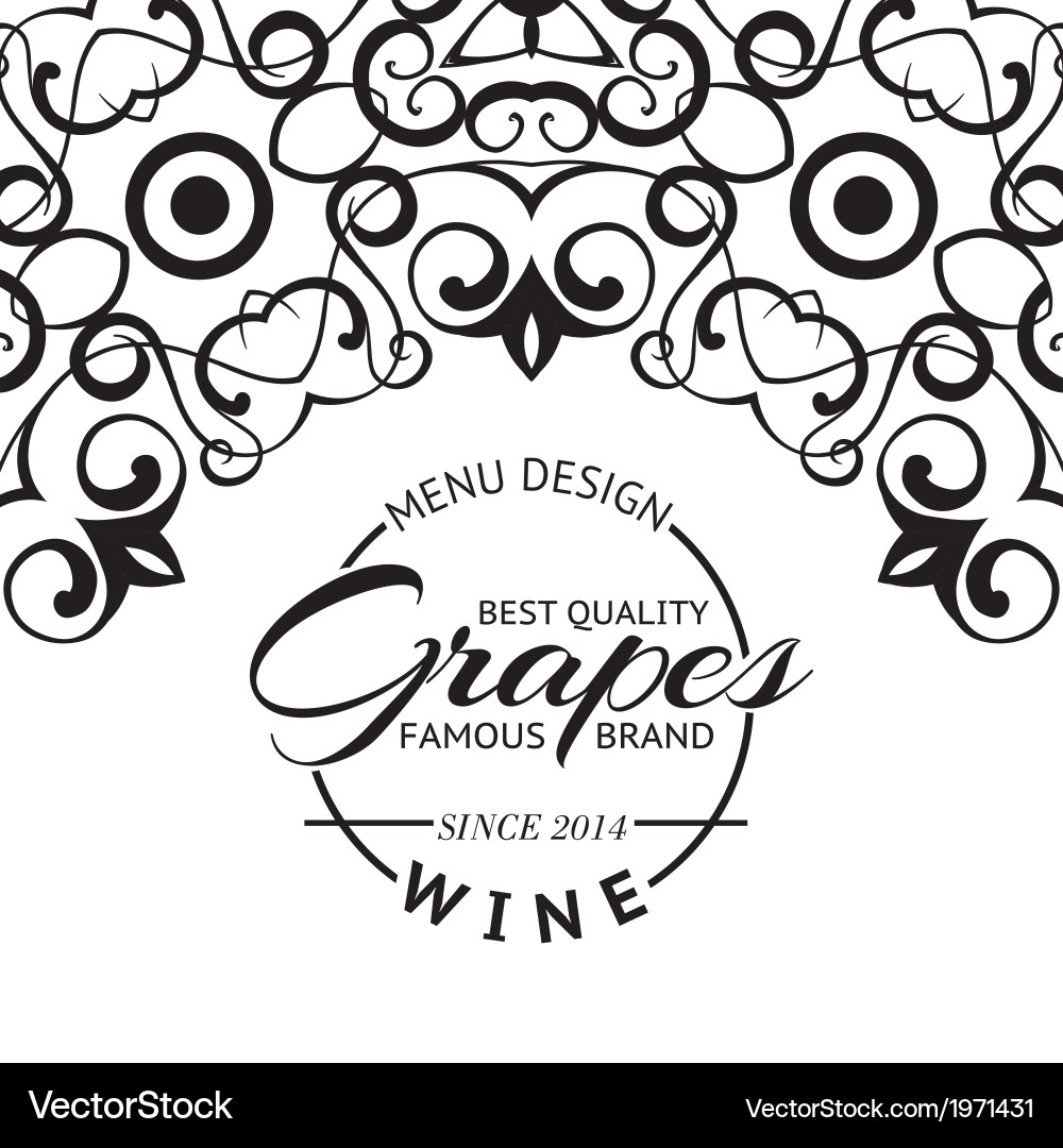 Wine list design layout vector image