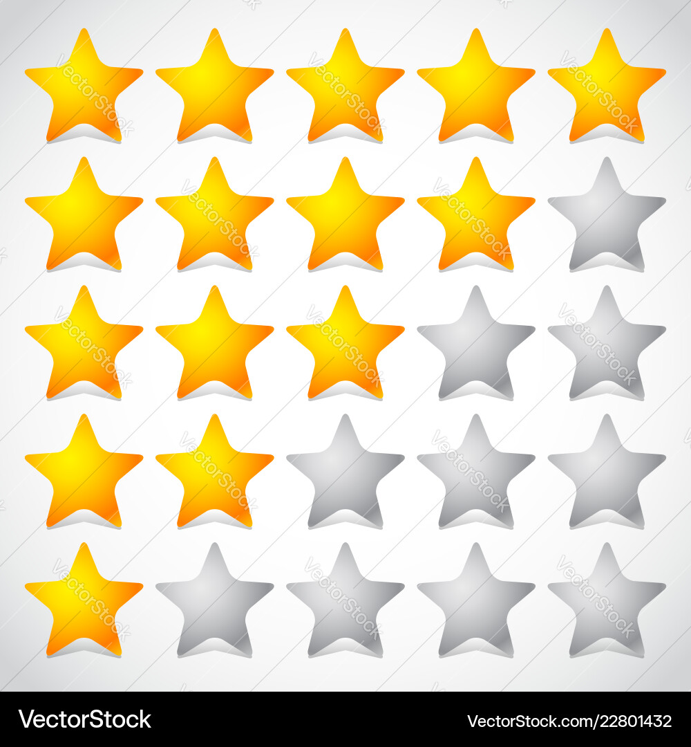 5 star rating element graphics 5 star rating element graphics vector image