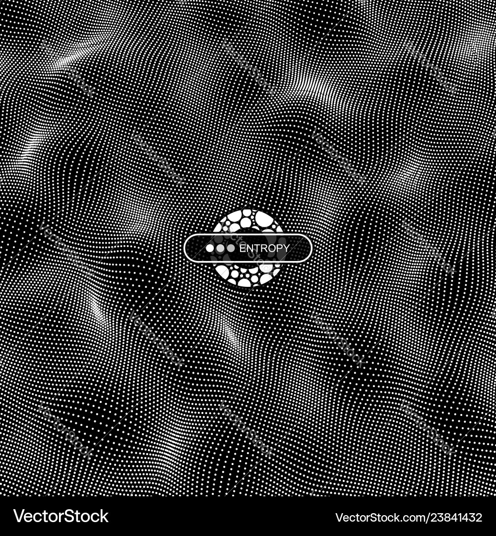 Array with dynamic particles 3d technology grid Array with dynamic particles 3d technology grid vector image