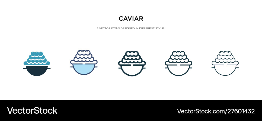 Caviar icon in different style two colored Caviar icon in different style two colored vector image