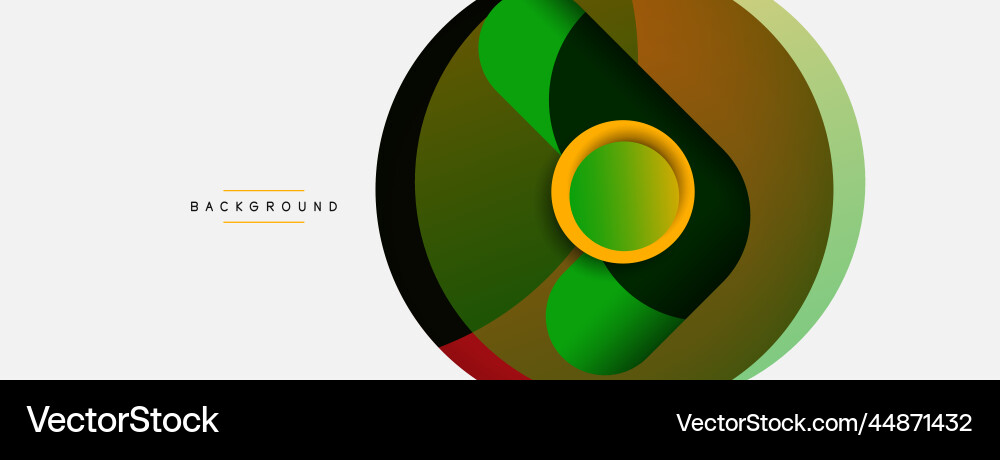 Circle and round shapes abstract background Vector Image