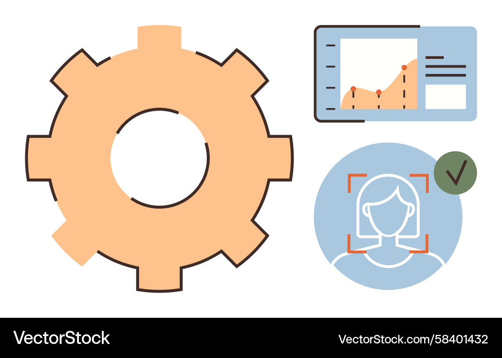 Data & Analytics Workflow Vector Image