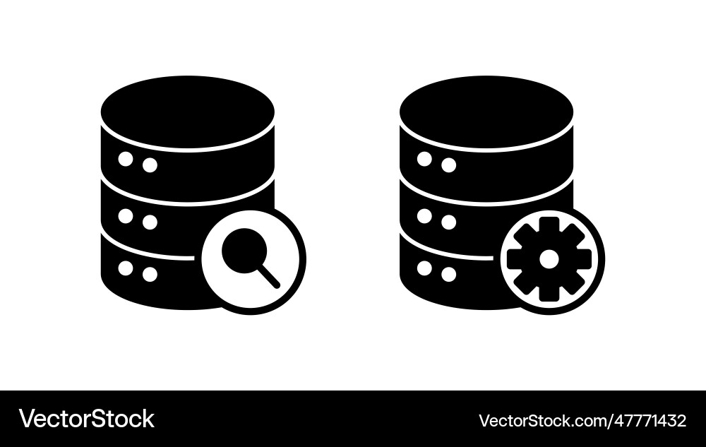 Database icon server storage Database icon server storage vector image