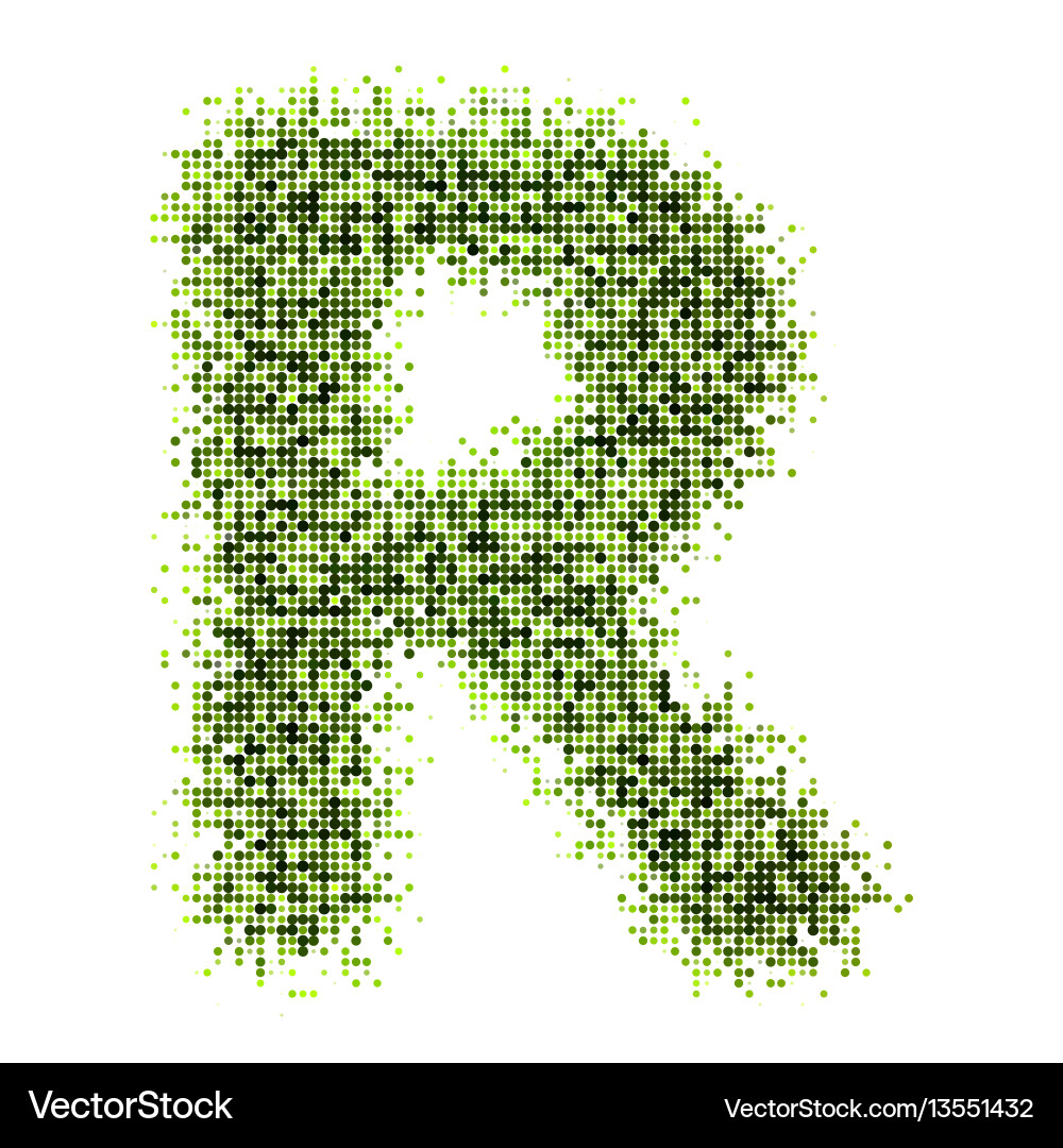 Dots style letters vector image