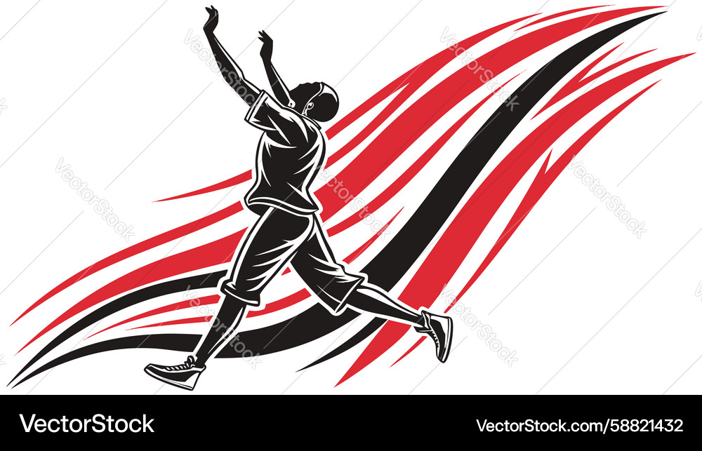 Dynamic Runner - Abstract Flow Vector Image